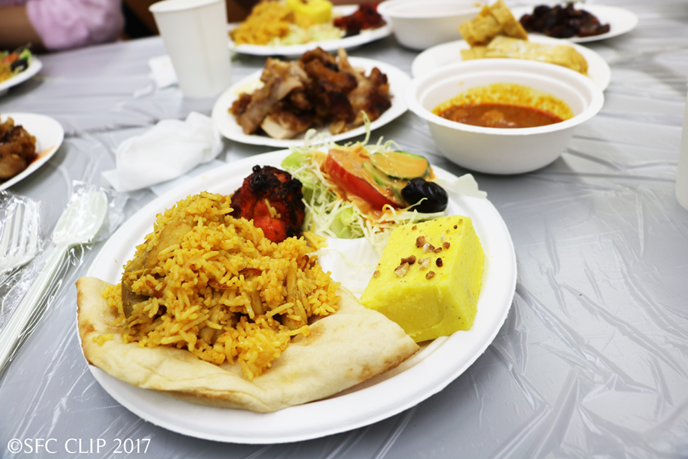 Attendees enjoyed a halal dinner free of charge