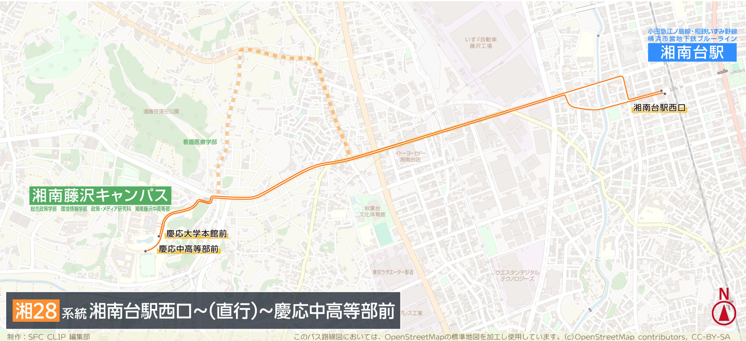 バスマップ：湘28系統